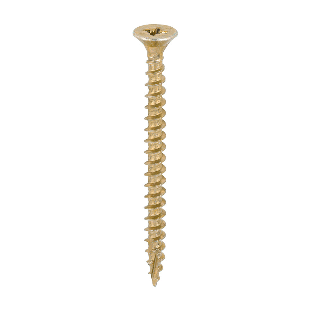 TIMCO C2 Strong-Fix Multi-Purpose Premium Countersunk Gold Woodscrews - 5.0 x 60 Box OF 200 - 50060C2
