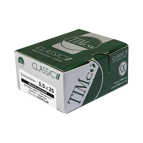 TIMCO Classic Multi-Purpose Countersunk Black Woodscrews - 5.0 x 40 Box OF 200 - 50040CLAB