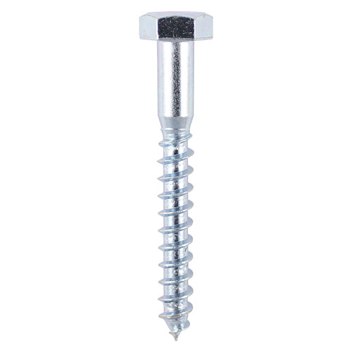 TIMCO Coach Screws Hex Head Silver  - 10.0 x 130 TIMbag OF 23 - 10130CSCB
