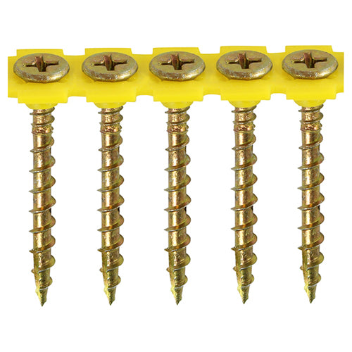TIMCO Collated Solo Countersunk Gold Woodscrews - 4.2 x 40 Box OF 1000 - 40SCOLY