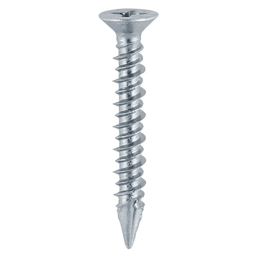 TIMCO Window Fabrication Screws Countersunk PH High-Low Thread Slash Point Zinc - 4.8 x 25 Box OF 1000 - 109Z