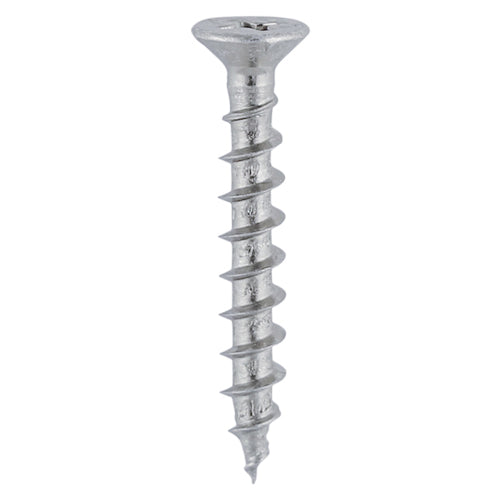TIMCO Window Fabrication Screws Countersunk with Ribs PH Single Thread Gimlet Tip Stainless Steel - 4.3 x 20 Box OF 1000 - 202SS