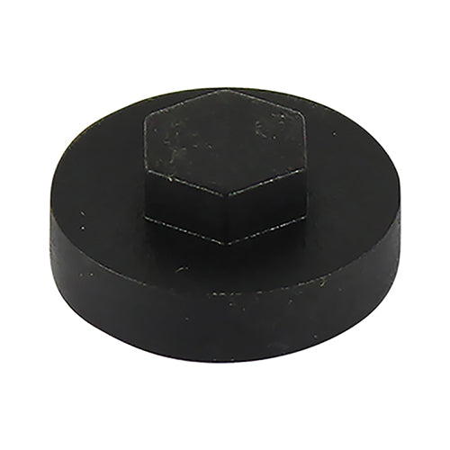 TIMCO Hex Head Cover Caps Black - 16mm Bag OF 1000 - 1600E53CAP