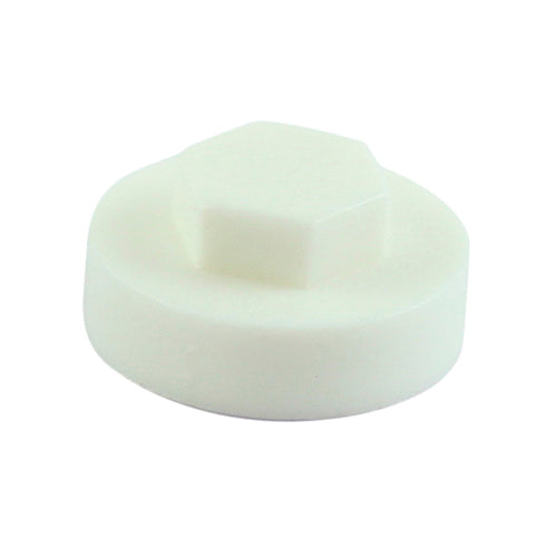 TIMCO Hex Head Cover Caps Pure White - 19mm Bag OF 1000 - 19RAL9010CAP