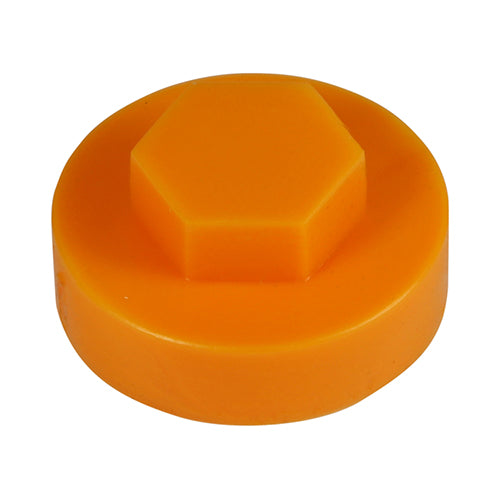 TIMCO Hex Head Cover Caps Tangerine - 16mm Bag OF 1000 - 1606E53CAP