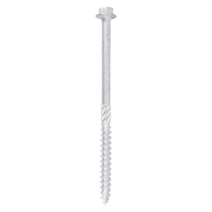 TIMCO Heavy Duty Timber Screws Hex Flange Head Exterior Silver - 8.0 x 150 Bag OF 10 - 8150INI