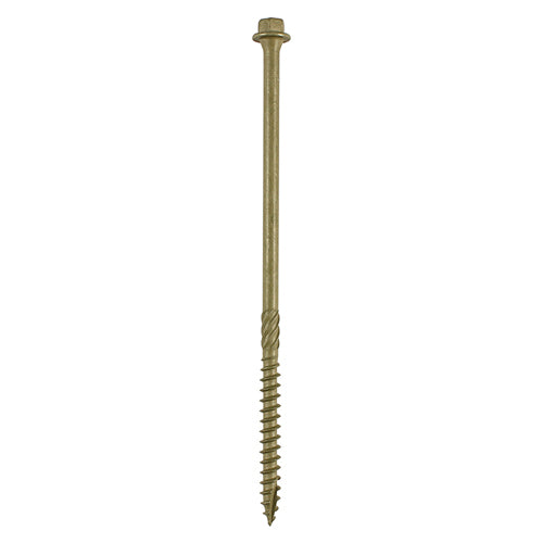 TIMCO Timber Screws Hex Flange Head Exterior Green - 6.7 x 250 Box OF 50 - 250IN