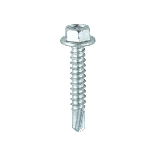 TIMCO Self-Drilling Light Section Screws Exterior Silver - 5.5 x 32 Box OF 100 - L32B