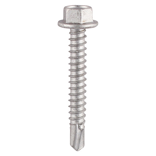 TIMCO Self-Drilling Light Section Screws Exterior Silver - 5.5 x 38 Box OF 100 - L38B