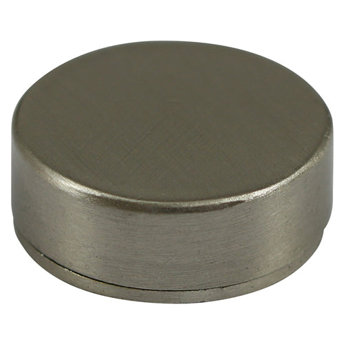 TIMCO Threaded Screw Caps Solid Brass Satin Nickel - 18mm TIMpac OF 4 - TSC18SNP