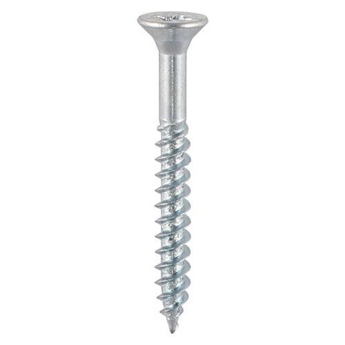 TIMCO Twin-Threaded Countersunk Silver Woodscrews - 10 x 1 1/4 Box OF 200 - 10114CWZ