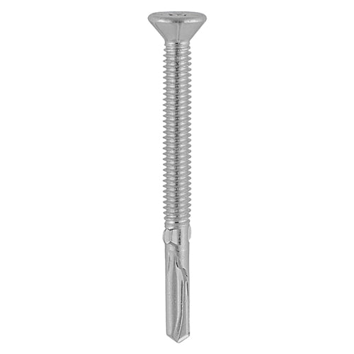 TIMCO Self-Drilling Wing-Tip Steel to Timber Heavy Section A2 Stainless Steel Bi-Metal Screws - 5.5 x 85 Box OF 100 - BMHW85