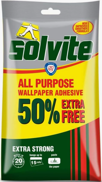 Solvite All Purpose Wallpaper Adhesive (10 Roll Plus 50%)