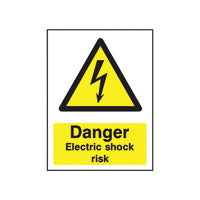 Signslab A5 Elect Shock Risk PVC