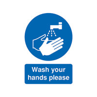 Signslab A5 Wash Yr Hands Please S/A