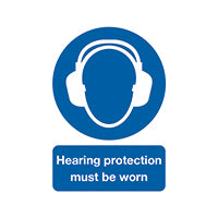 Signslab A4 Hear Prot M/B/Worn PVC