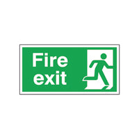 Fire Exit Right 150x300mm S/A E98A/S