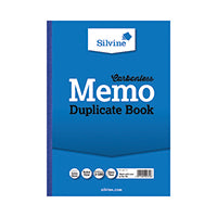 Silvine Duplicate Memo Book A4 Pk3