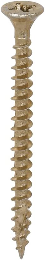 TIMCO C2 Strong-Fix Multi-Purpose Premium Countersunk Gold Woodscrews - 4.0 x 50 Box OF 1000 - 40050C2IND
