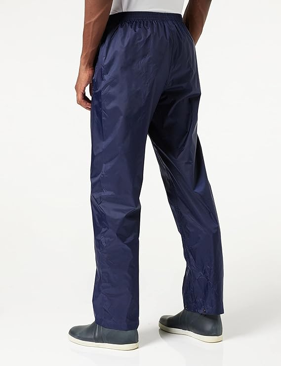 Regatta TRW248 | Pro Packaway Mens Waterproof Overtrousers | Black & Navy