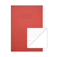 Rhino A4 Ex Book Plain/8mm Red Pk50