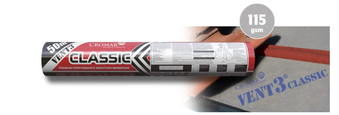 VENT 3 CLASSIC Premium performance breathable Roof underlay 1m x 50m