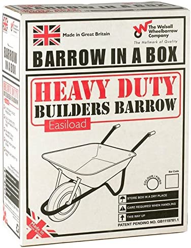 Walsall Wheelbarrows 85 Ltr Galvanized Wheelbarrow in a Box - Pneumatic Wheel