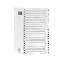 Np A4 Mylar Index 1-20 White