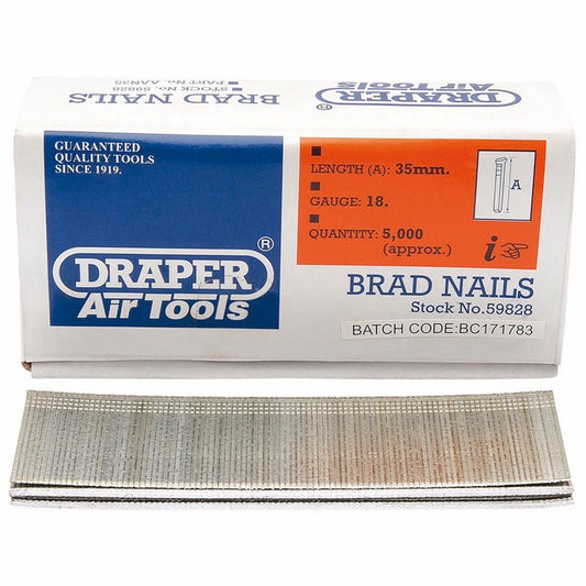 DRAPER 59828 - 35mm Brad Nails (5000)