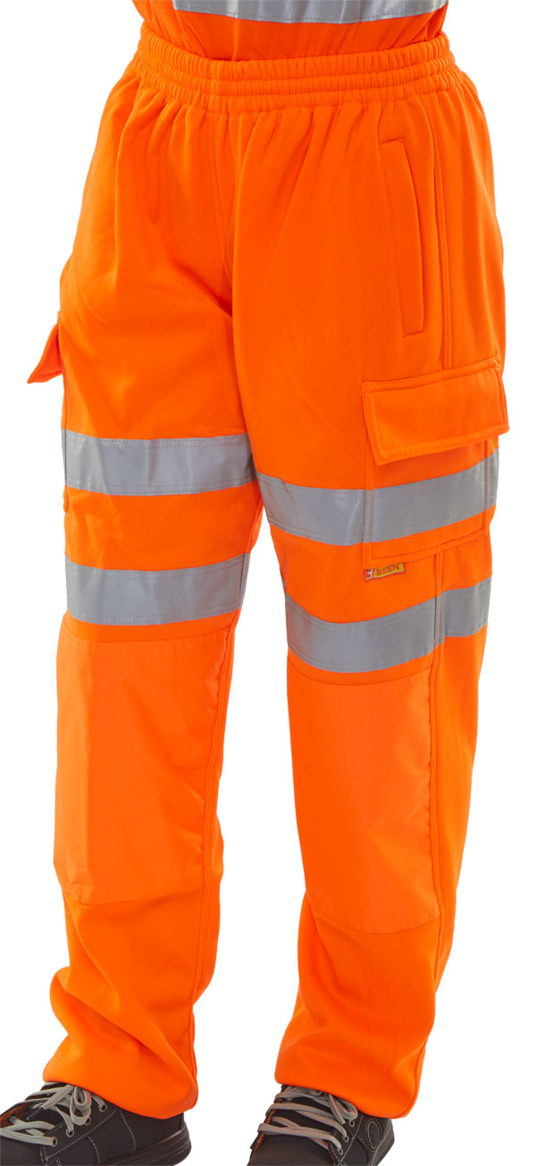 Beeswift - HI VIZ SWEAT JOG BOTTOM OR 4XL - Orange