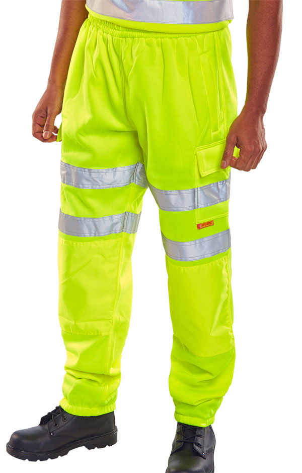 Beeswift - HI VIZ SWEAT JOG BOTTOM SY M - Saturn Yellow