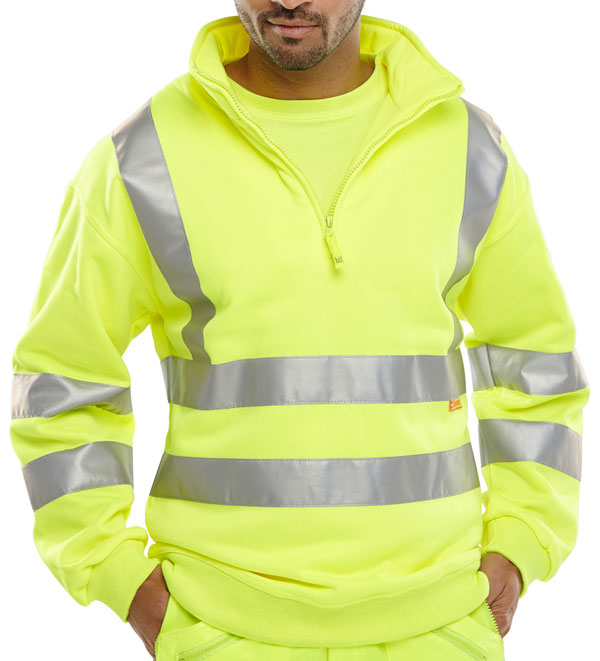 Beeswift - SWEATSHIRT ZIP S/Y EN471 XXL - Saturn Yellow
