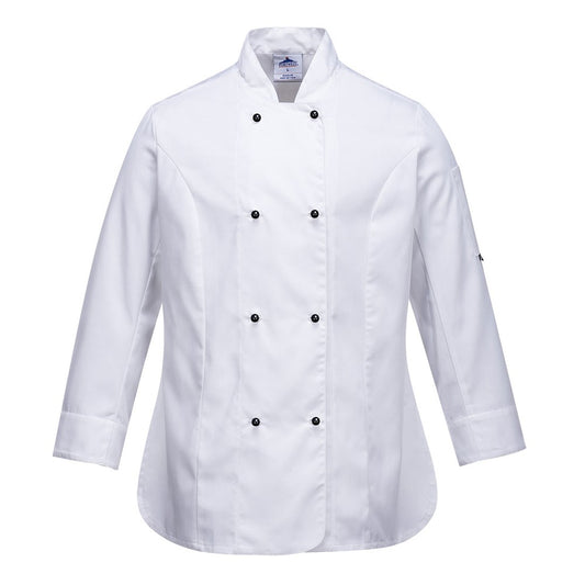 Portwest C837WHRXL -  sz XL Rachel Ladies Long Sleeve Chefs Jacket - White