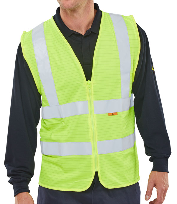 Beeswift - BSEEN Flame Retardent EN ISO20471 VEST S/Y XXL - Hi Vis