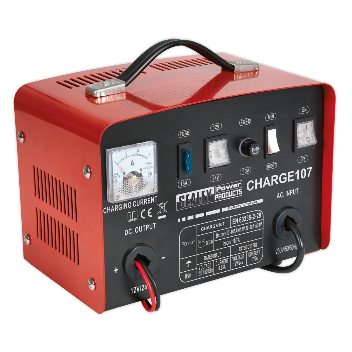 SEALEY - CHARGE107 Battery Charger 11A 12/24V 230V