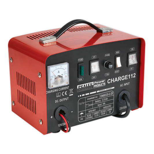 SEALEY - CHARGE112 Battery Charger 16A 12/24V 230V