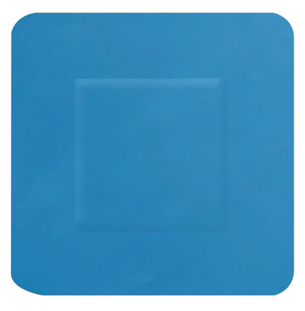Click - HYGIO PLAST BLUE DETECTABLE PLASTERS SQUARE 38x38mm - Blue