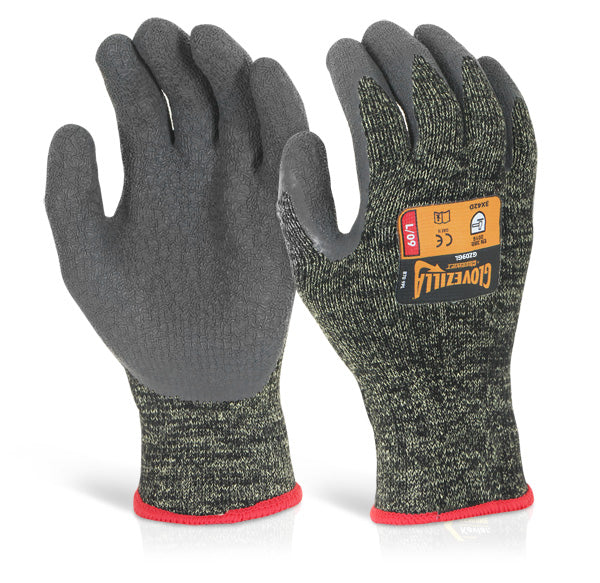 MOQ 5 - Glovezilla - GLOVEZILLA LATEX PALM COATED GLOVE GREEN SMAL - Green