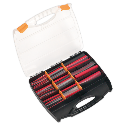 SEALEY - HSTAL261MC Heat Shrink Tubing Assortment 261pc Mixed Colours Adhesive Lined 100 & 150mm