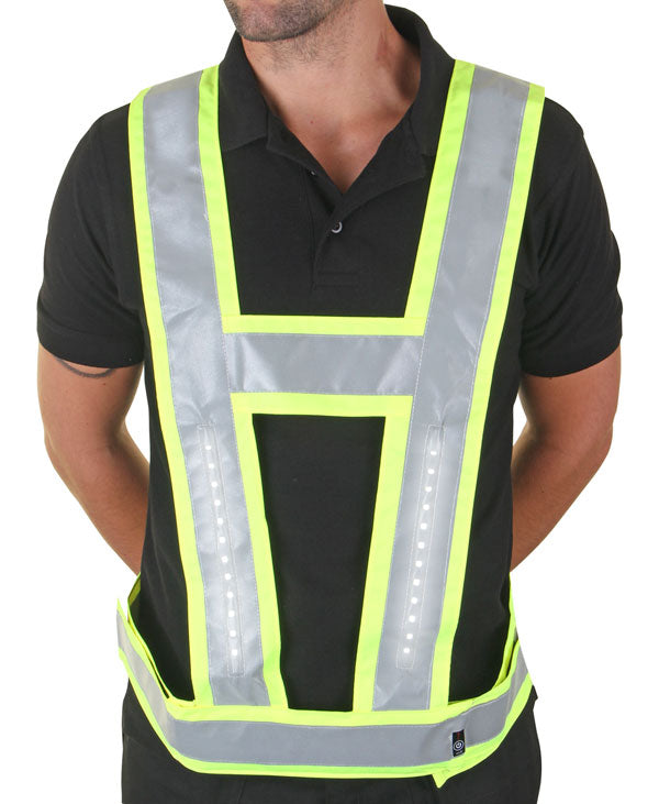 Light-Vest - LV HARNESS C/W BACKLIGHT SAT YELL L/XL 2016110003 - Saturn Yellow