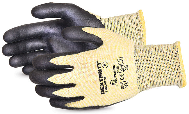 Superior Glove - DEXTERITY GLV NITRILE PALM 11 - Black