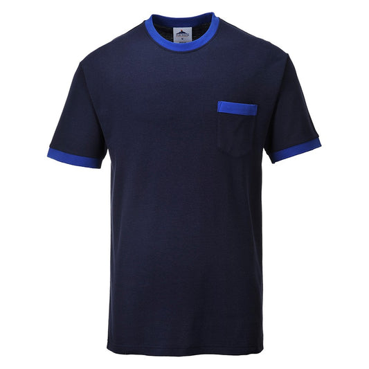 Portwest TX22NARM -  sz M Portwest Texo Contrast T-shirt - Navy