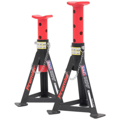 SEALEY - AS3R Axle Stands (Pair) 3tonne Capacity per Stand - Red