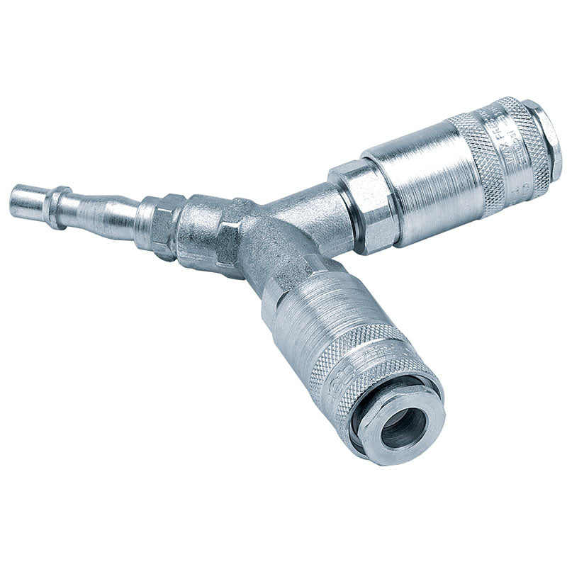 DRAPER 25813 - PCL Twin Standard Coupling with Two Male Couplings and One Tailpiece Supplied (Sold Loose)