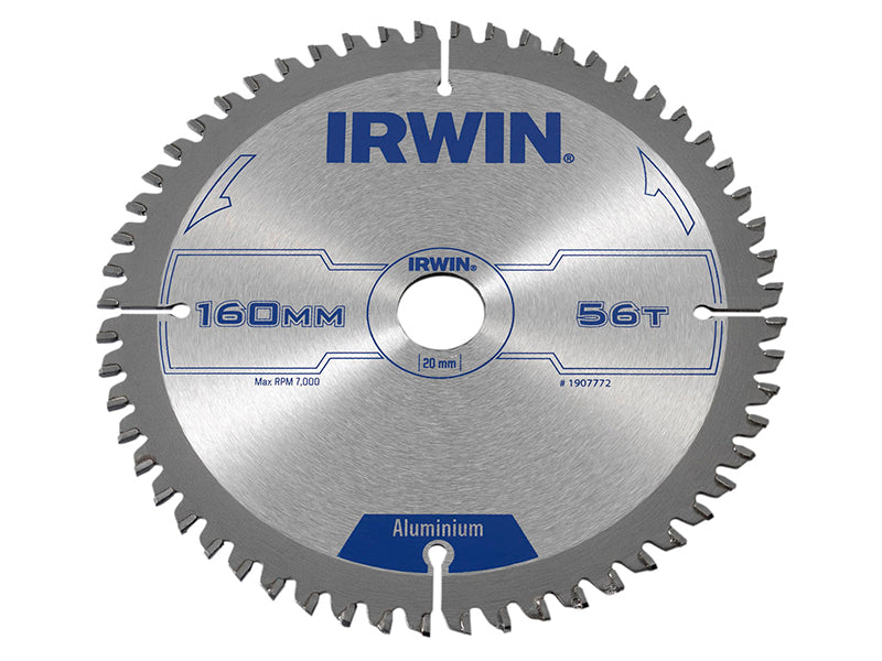 IRWIN® 1907772 Professional Aluminium Circular Saw Blade 160 x 20mm x 56T TCG