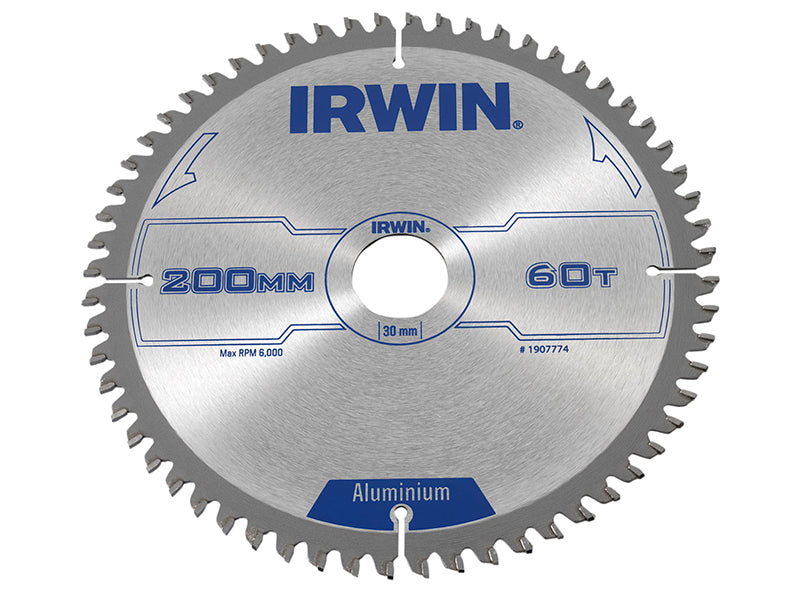 IRWIN® 1907774 Professional Aluminium Circular Saw Blade 200 x 30mm 60T TCG