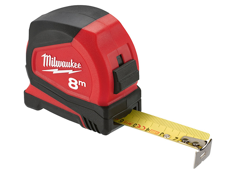 Milwaukee 4932459594 Pro Compact Tape Measure 8m (Width 25mm) (Metric Only)