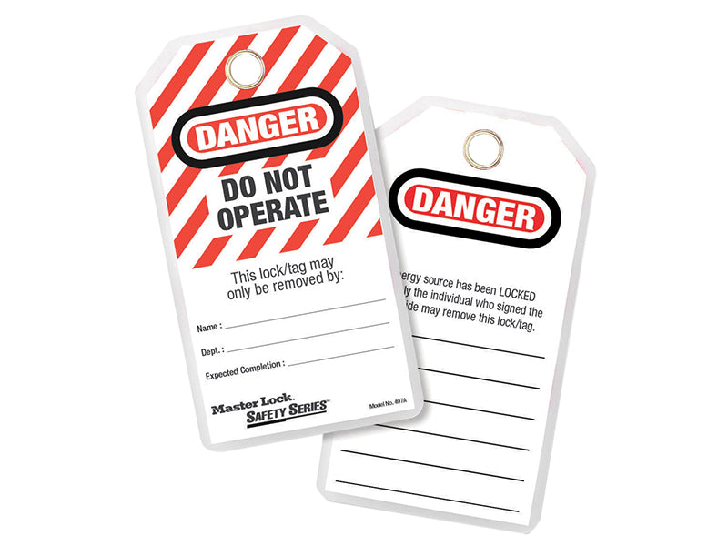 MasterLock 497A Lockout Tags (12) - DANGER DO NOT OPERATE