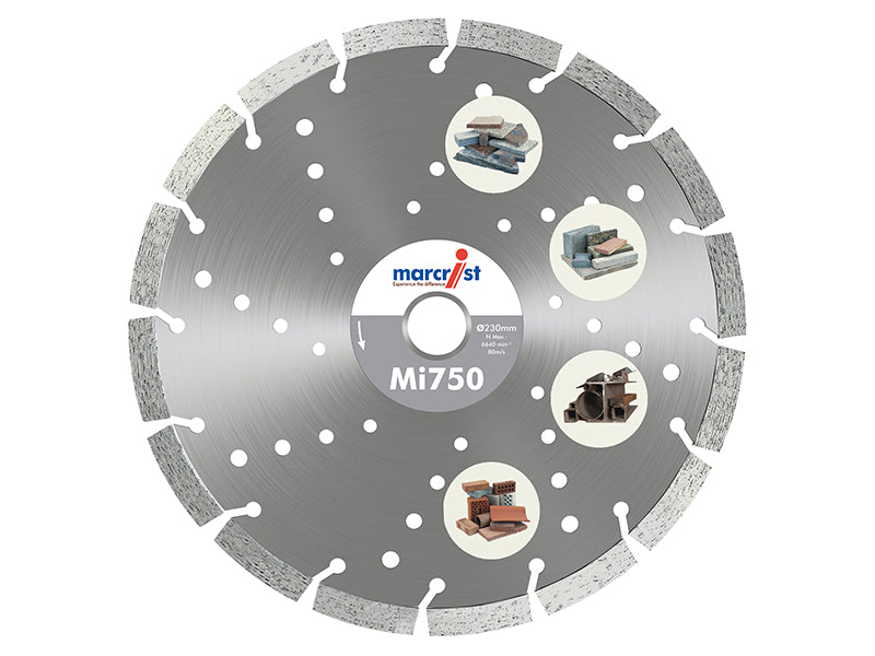 Marcrist 1111.0300.22 Mi750 Diamond Blade Long Life Universal Cut 300 x 22.2mm