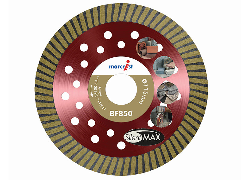 Marcrist 1202.0115.22 BF850 SilentMAX Ultimate Turbo Diamond Blade 115 x 22.2mm